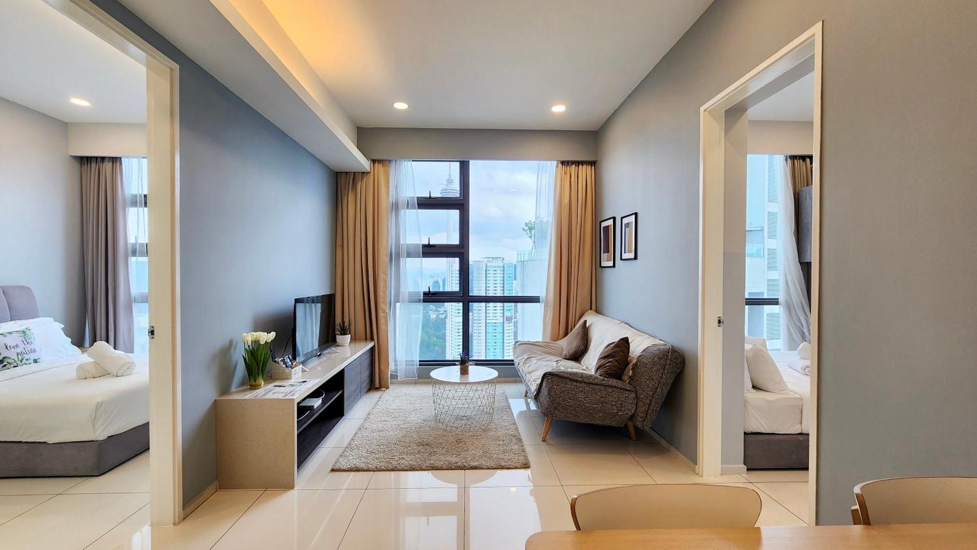 Skyline View In Bukit Bintang The Robertson 42F Apartman Kuala Lumpur Kültér fotó